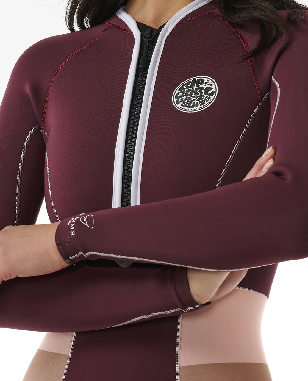 RIP-CURL-1.5MM-G-BOMB-LONG-SLEEVE-E5-NEOPRENE-FRONT-ZIP-PLUM-WETSUIT-LADIES-GALWAY-IRELAND-BLACKSHEEPSURFCO