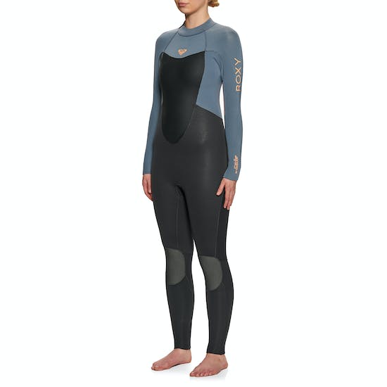 Roxy Prologue 5:4:3 GBS Women Winter Wetsuit Back Zip- Black or Black Powder Grey Sunglow