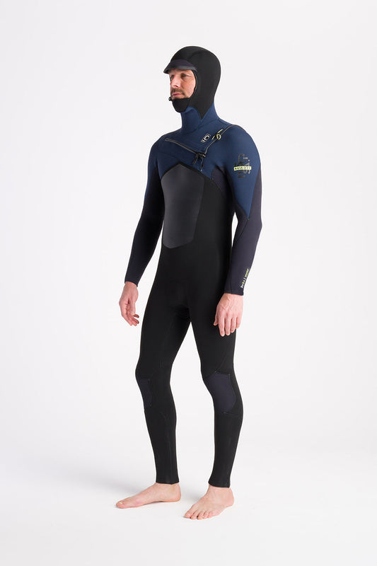 C-Skins NuWave ReWired 5:4 Mens Chest Zip Hooded Winter Wetsuit