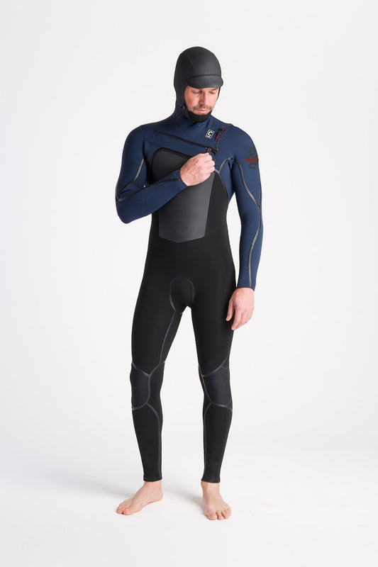 C-Skins NuWave Wired 5:4 Mens Chest Zip Hooded Winter Wetsuit - Preorder