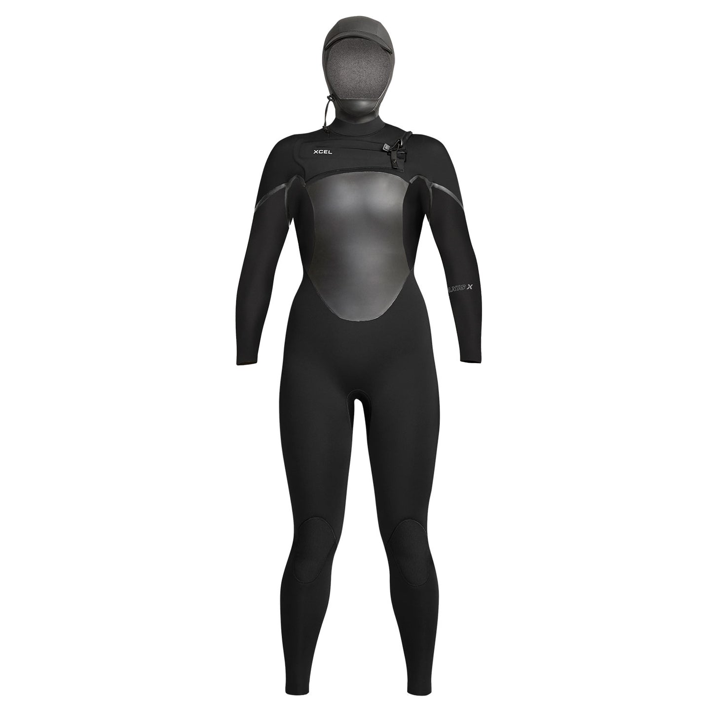 Xcel Axis X 5:4 Chest Zip Hooded Women Wetsuit Black