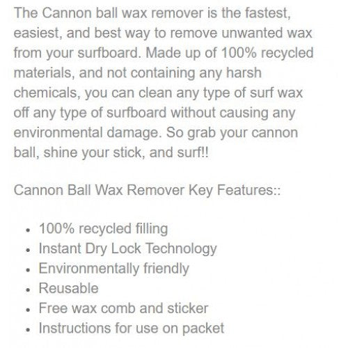 Cannon Ball Wax Remover
